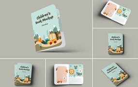 儿童书籍封面设计样机 Children’s Book Mockups