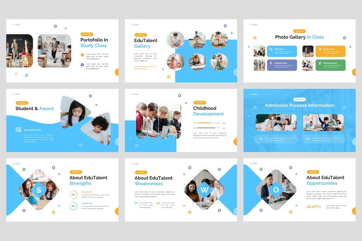 儿童教育课程PPT模板 EduTalent – Children Education Powerpoint Template 幻灯图表 第5张