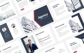 公司/企业介绍PPT幻灯片模板素材 Agency – Business PowerPoint Template