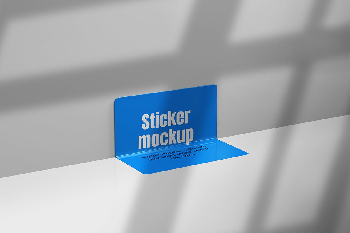 方形胶粘便利贴贴纸设计样机 Square Sticker Mockups 样机素材 第3张