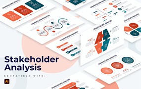 利益相关者分析信息图表矢量模板 Business Stakeholder Illustrator Infographics