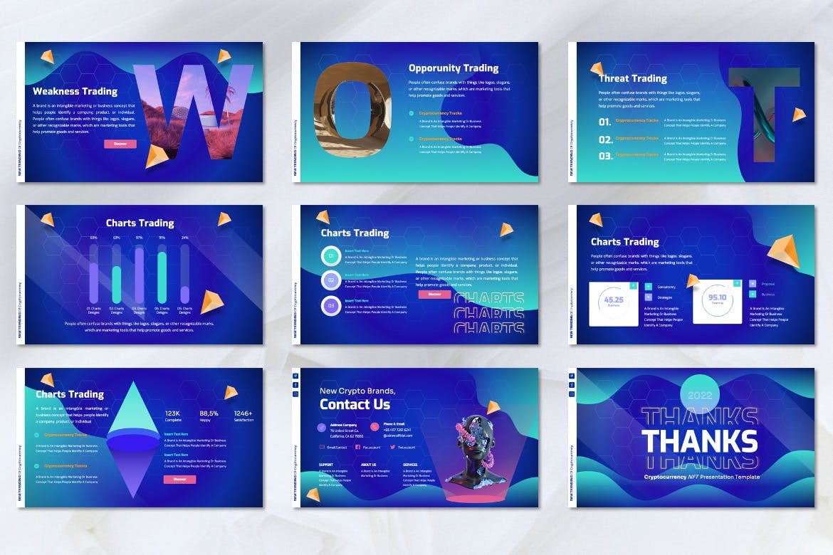 加密货币虚拟货币PPT模板 Coines – Cryptocurrency Powerpoint Templates 幻灯图表 第4张