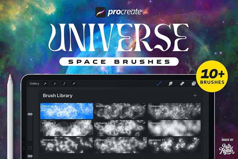 Procreate星空星云笔刷 笔刷资源 第1张