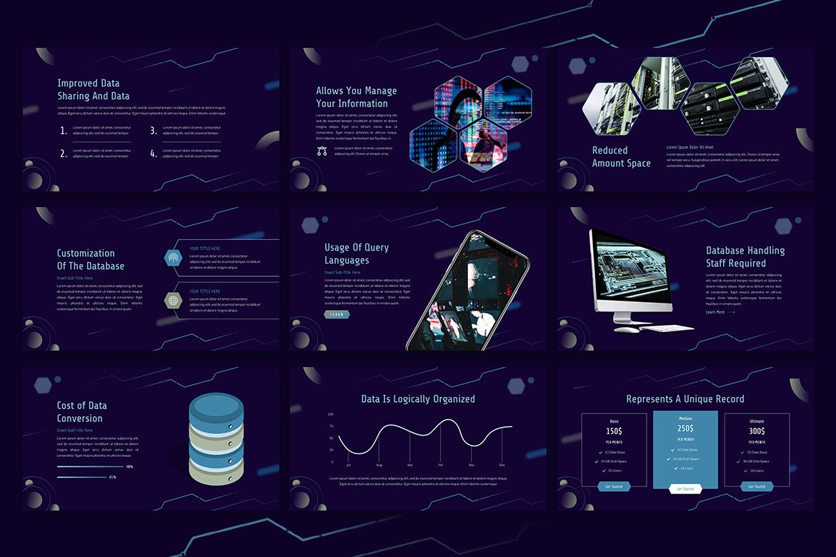 数据加密处理Powerpoint幻灯片模板 Cybroke – Powerpoint Template 幻灯图表 第4张