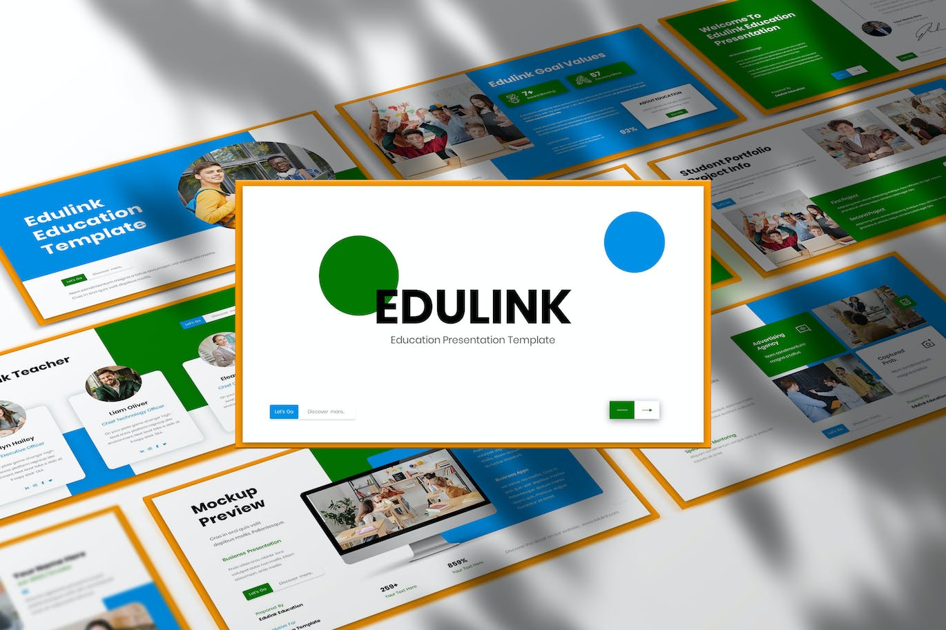 课堂教育PowerPoint演示模板 Edulink Education Presentation PowerPoint Template 幻灯图表 第1张