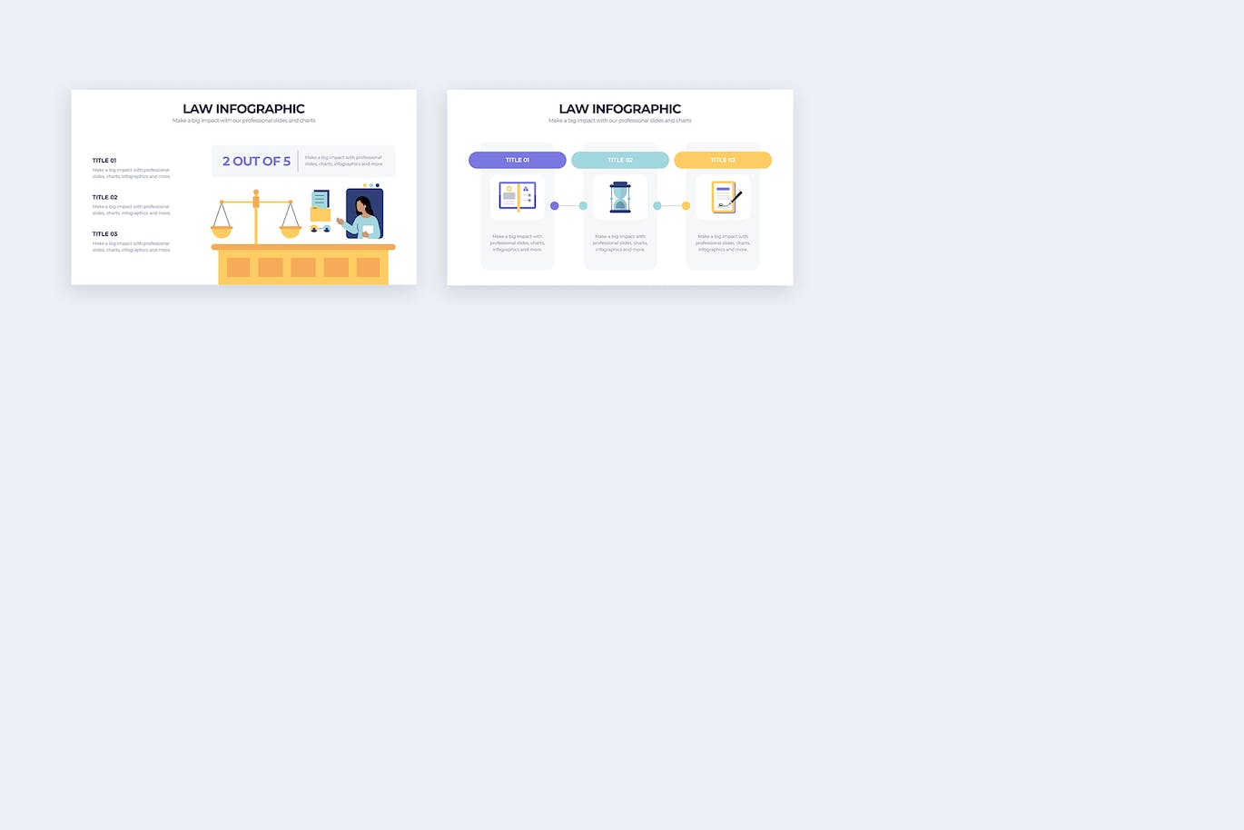 法律主题信息图表矢量模板 Business Law Illustrator Infographics 幻灯图表 第4张