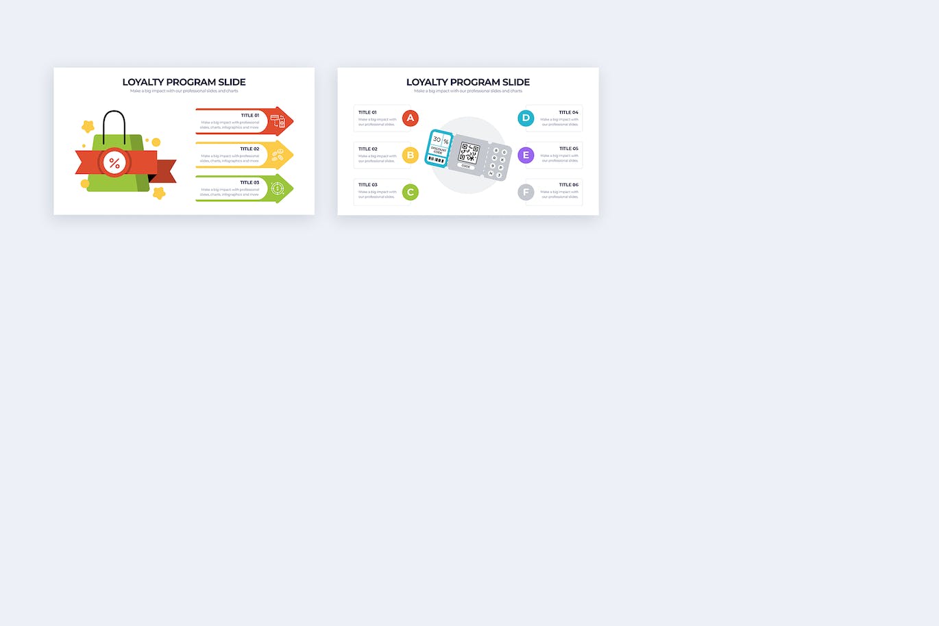 营销积分计划信息图表矢量模板 Marketing Loyalty Program Illustrator Infographics 幻灯图表 第4张