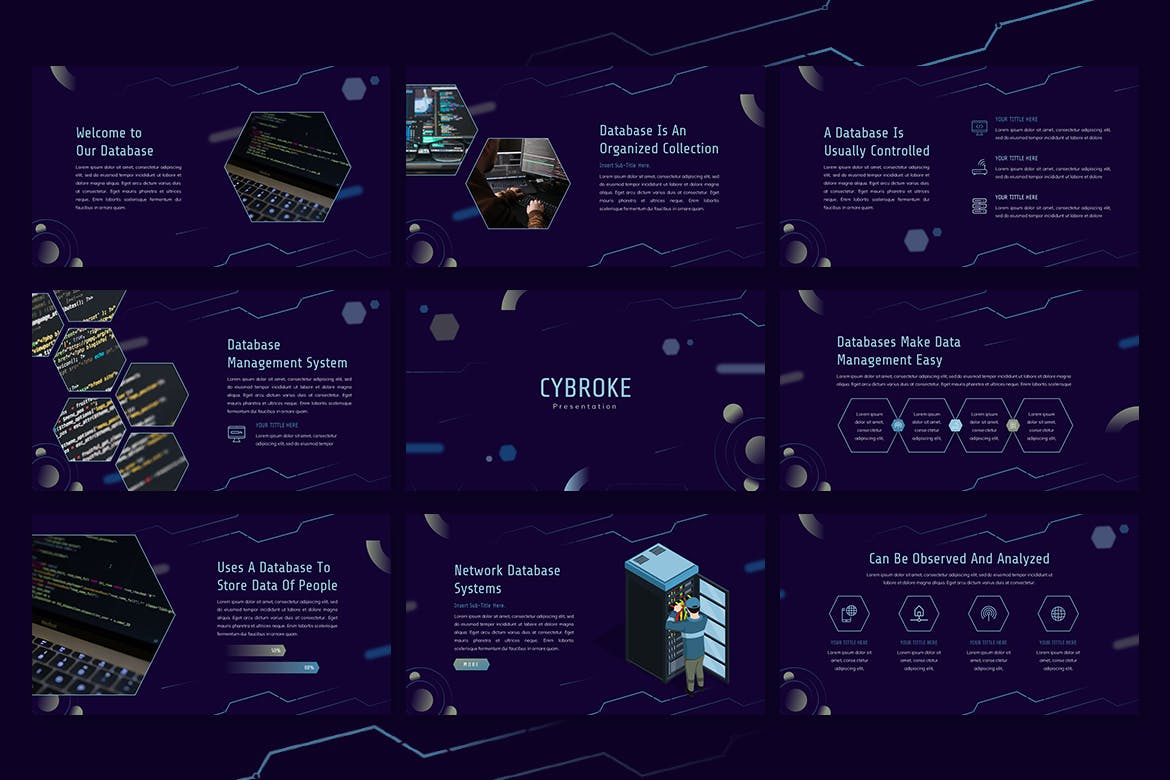数据加密处理Powerpoint幻灯片模板 Cybroke – Powerpoint Template 幻灯图表 第2张