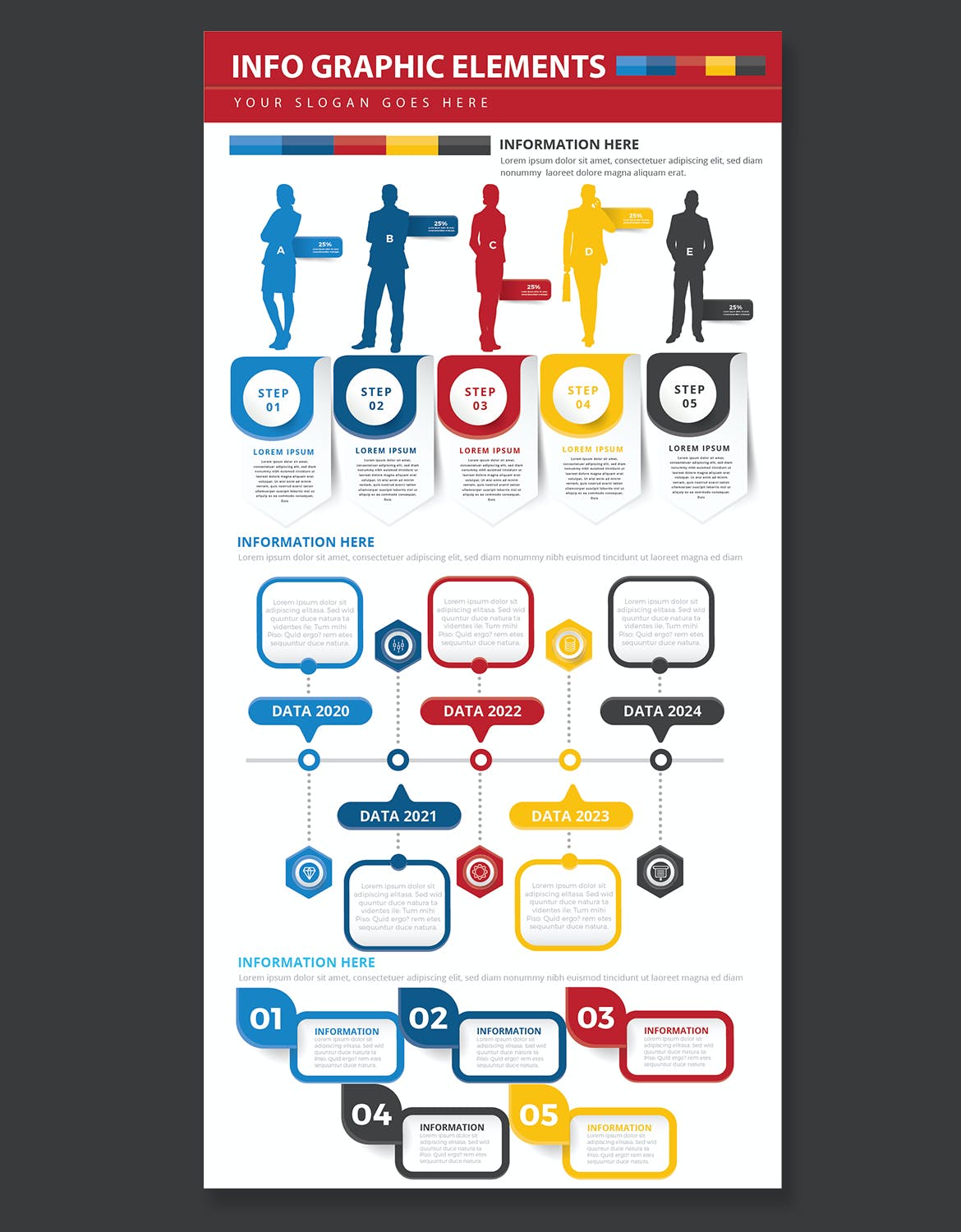 多用途通用信息图表元素模板 Infographic Elements 幻灯图表 第3张