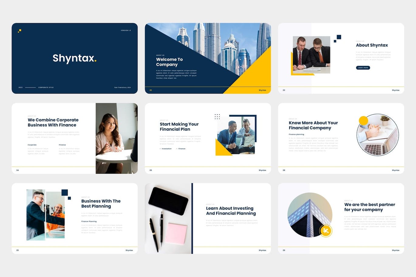 代理业务流程规划Powerpoint幻灯片模板 Shyntax – Business Agency PowerPoint Template 幻灯图表 第3张