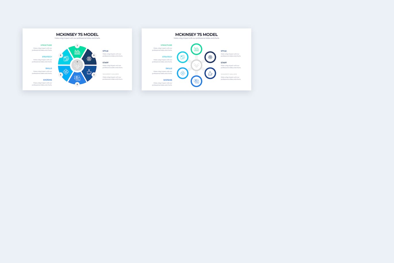 麦肯锡7S模型信息图表矢量模板 Business McKinsey 7S Model Illustrator Infographic 幻灯图表 第4张