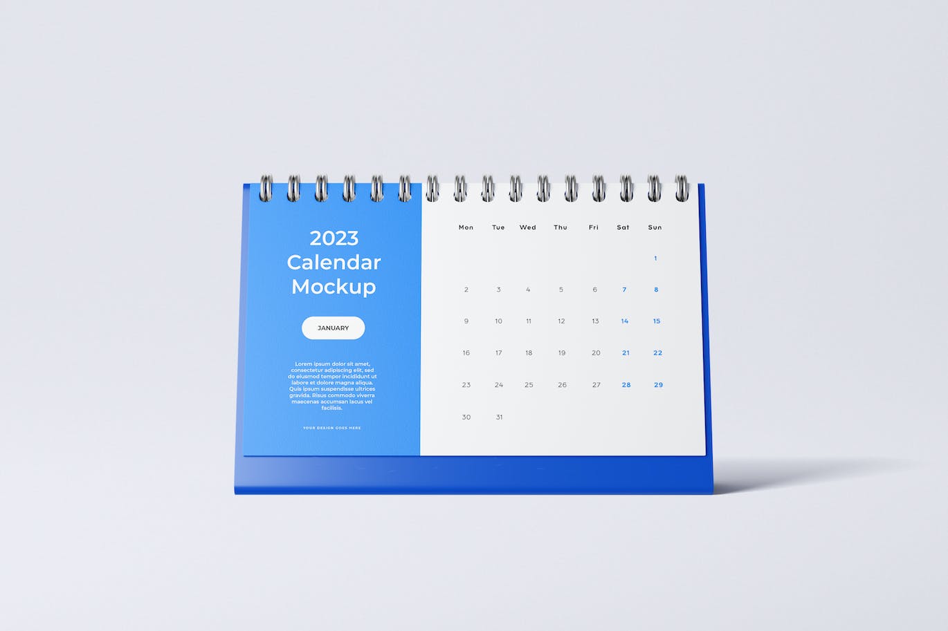 2023螺旋活页日历设计样机 2023 Calendar Mockup 样机素材 第1张