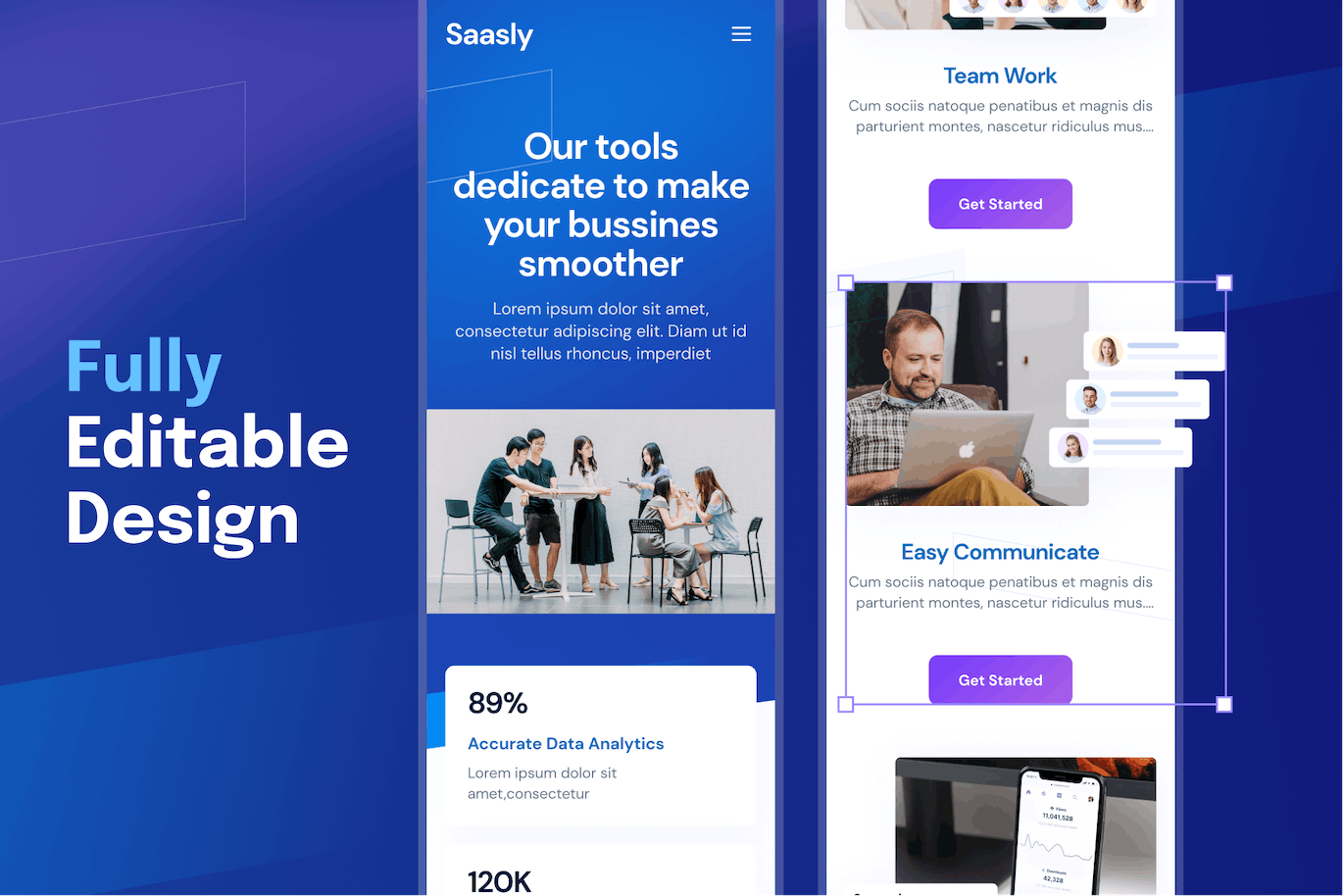 SaaS产品服务移动应用程序UI套件 Saasly – Tech & SaaS Mobile App UI Kit APP UI 第3张