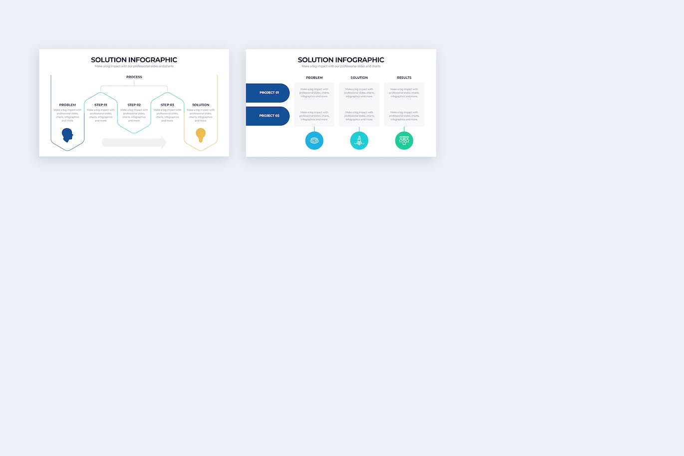 解决方案信息图表矢量模板 Business Solution Illustrator Infographics 幻灯图表 第4张