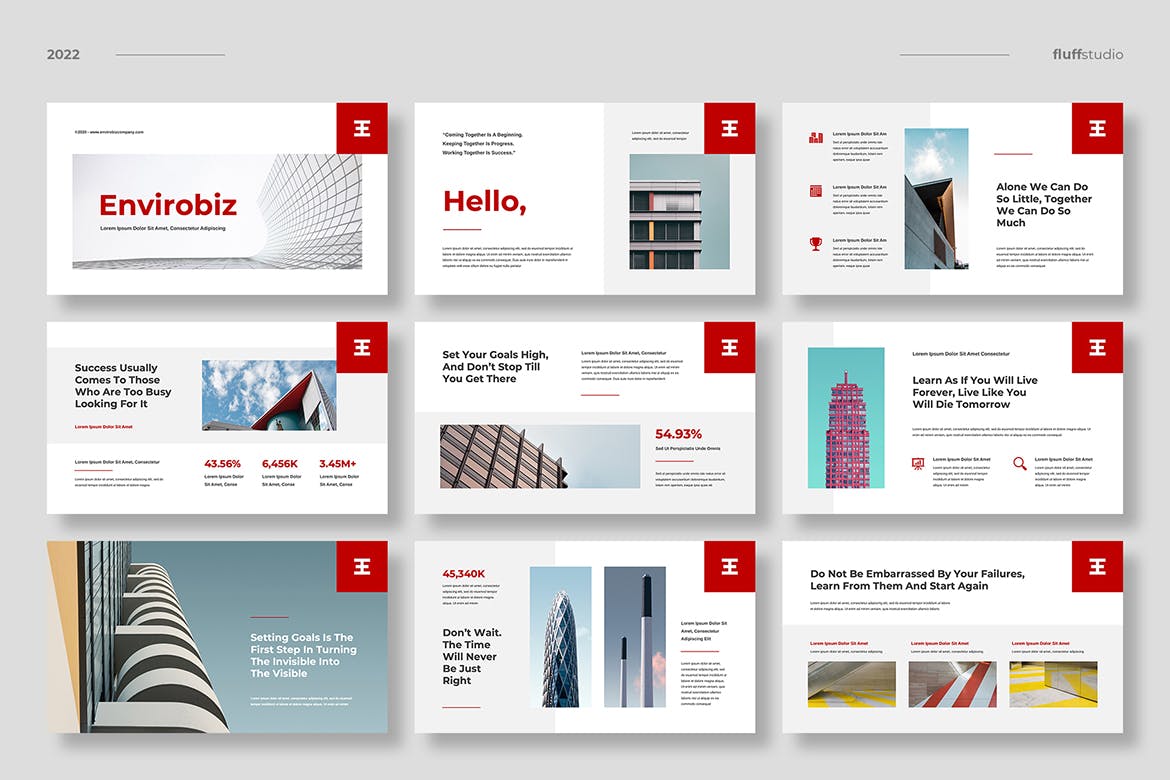 公司管理流程培训PPT设计模板 Envirobiz – Business PowerPoint Template 幻灯图表 第4张