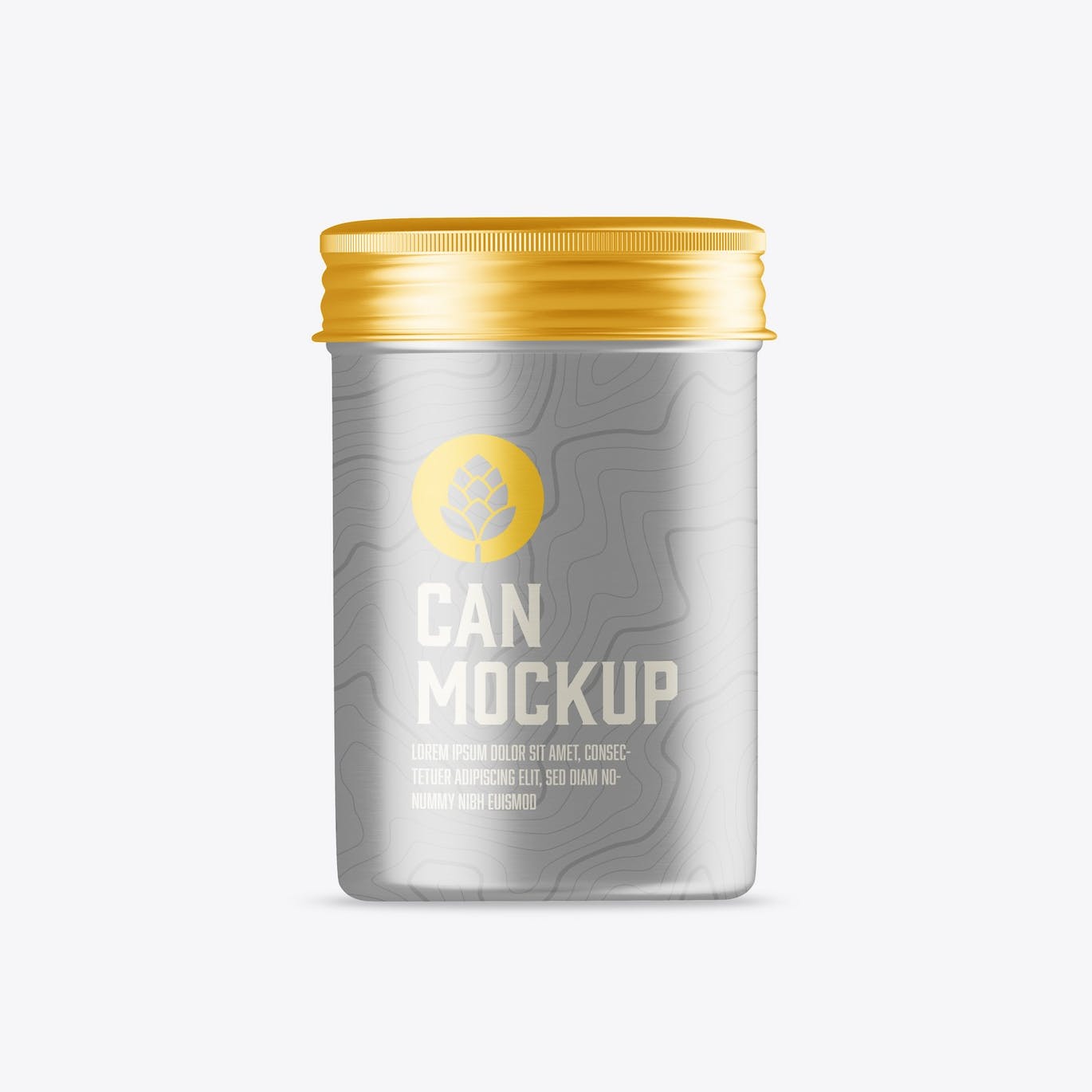 拧盖锡罐包装设计样机 Set Colored Tin Mockup 样机素材 第5张