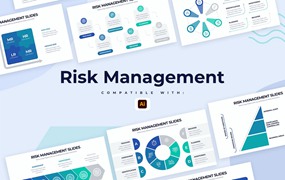 风险管理信息图表矢量模板 Business Risk Management Illustrator Infographics