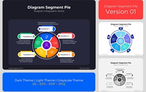 图标工具饼图图表矢量素材v1 Diagram Segmen Pie V1