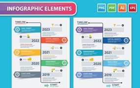 日程时间线信息图表设计模板 Timeline Infographics Design