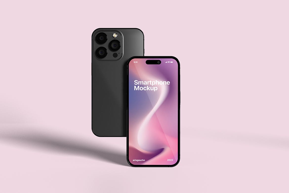 彩色苹果iPhone14智能手机样机 Colorful Smartphone Mockup 样机素材 第4张