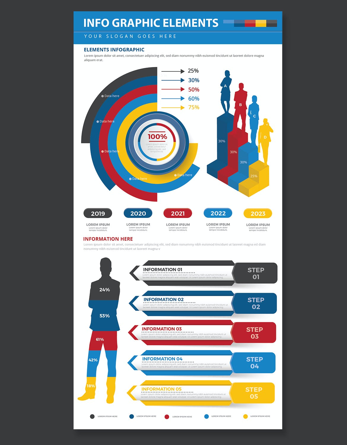 多用途通用信息图表元素模板 Infographic Elements 幻灯图表 第7张