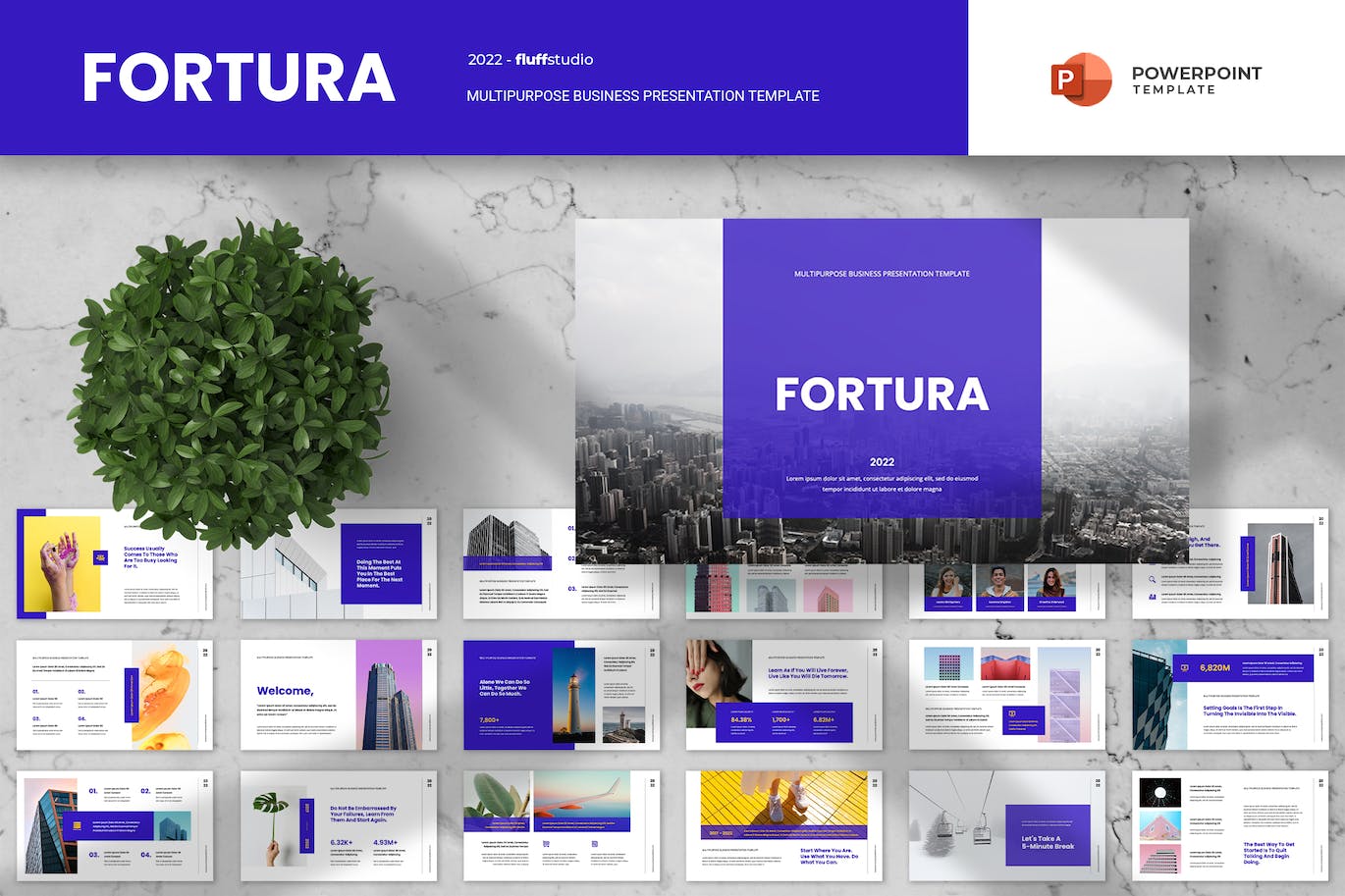 企业职位介绍PowerPoint演示模板 Fortura – Multipurpose Powerpoint Template 幻灯图表 第1张