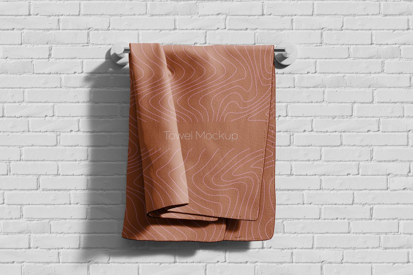 洗浴毛巾面料图案设计样机 Towel Mockup 样机素材 第1张