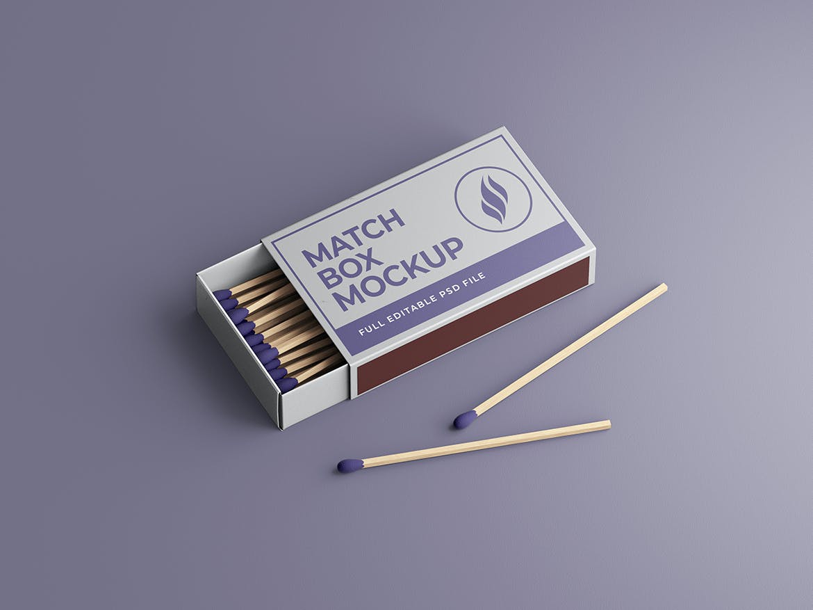 火柴纸盒设计样机 Match Box Mockup 样机素材 第2张