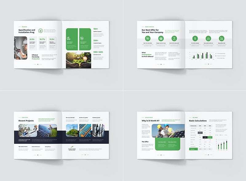 新能源企业画册InDesign设计模板 样机素材 第4张