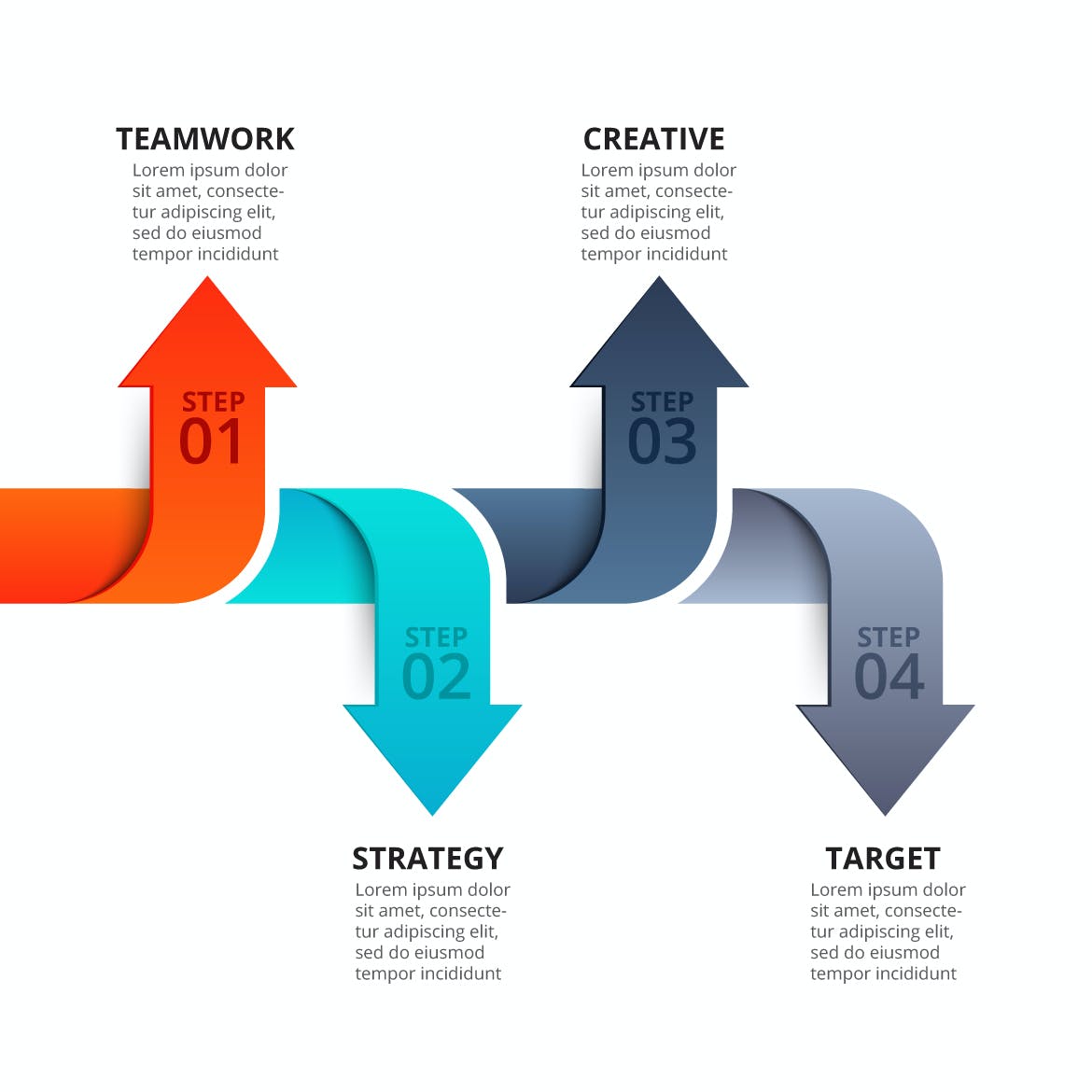 箭头数据信息图表模板 Arrows Infographics Templates 幻灯图表 第5张