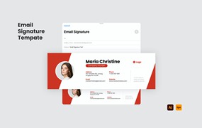 专业通用的电子邮件签名设计模板v16 Email Signature Template