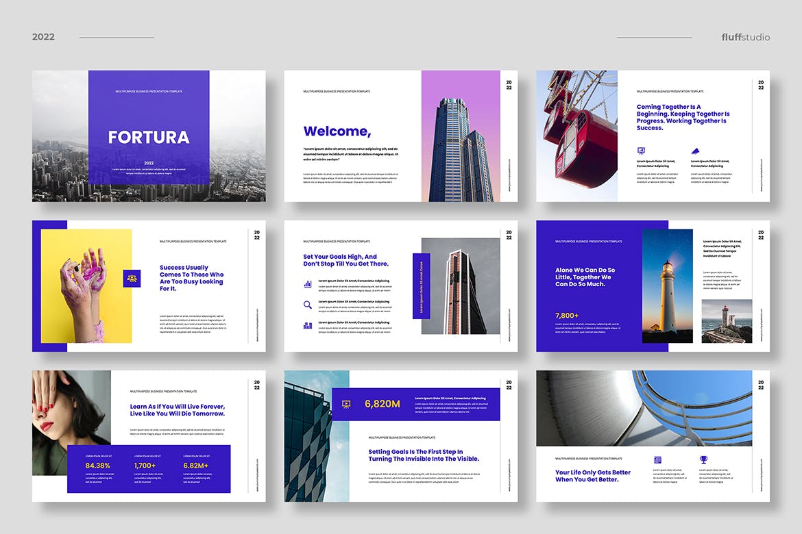 企业职位介绍PowerPoint演示模板 Fortura – Multipurpose Powerpoint Template 幻灯图表 第4张