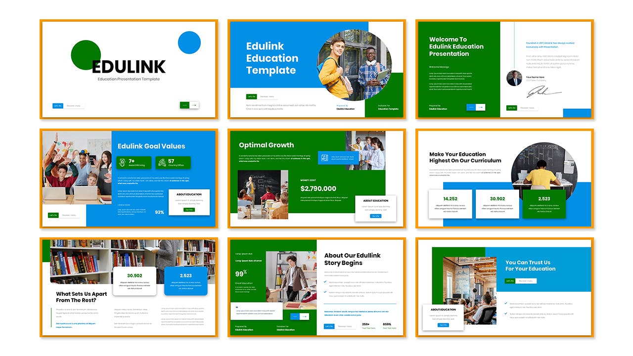 课堂教育PowerPoint演示模板 Edulink Education Presentation PowerPoint Template 幻灯图表 第4张