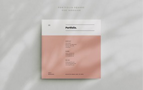 方形尺寸平面设计师作品集模板 Square Portfolio Template