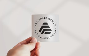 贴纸徽标Logo设计样机 Sticker Logo Mockup