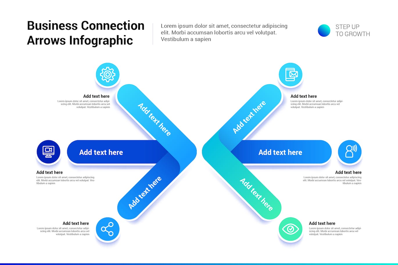 连接箭头信息图表模板 Connection Arrow Infographic 幻灯图表 第1张