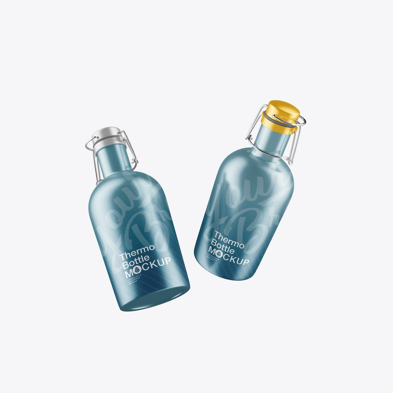 金属热水瓶包装设计样机 Thermo Bottle Mockup 样机素材 第15张