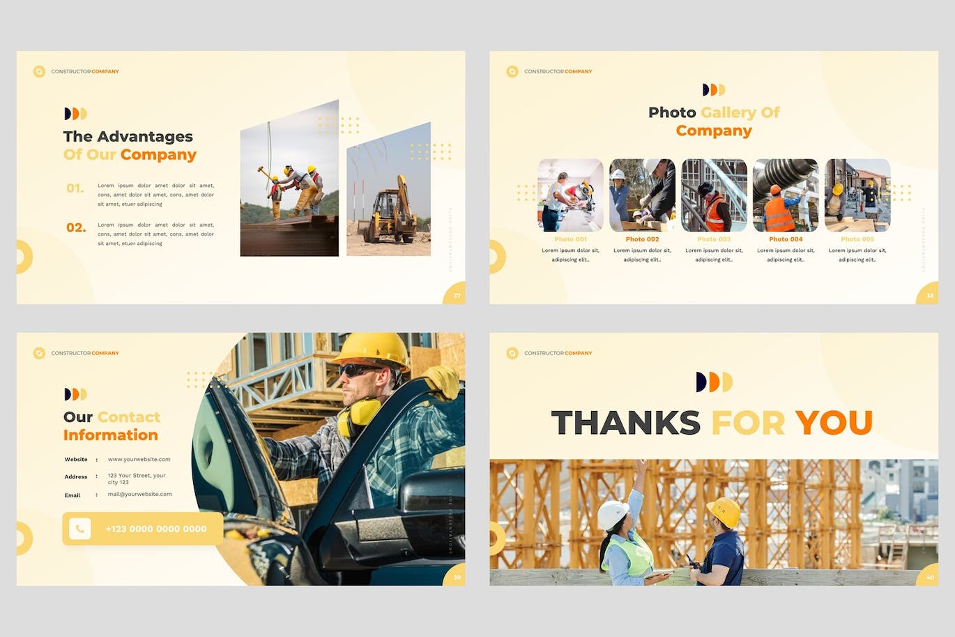 建筑和工业Powerpoint幻灯片模板 Constructor – Industrial Powerpoint Template 幻灯图表 第5张