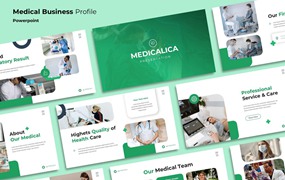 医疗业务概况PowerPoint演示文稿模板 Medical Business Profile Powerpoint