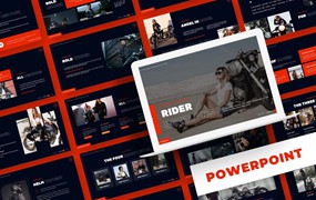 摩托车文化演示文稿PPT模板 Rider Section – Powerpoint Template