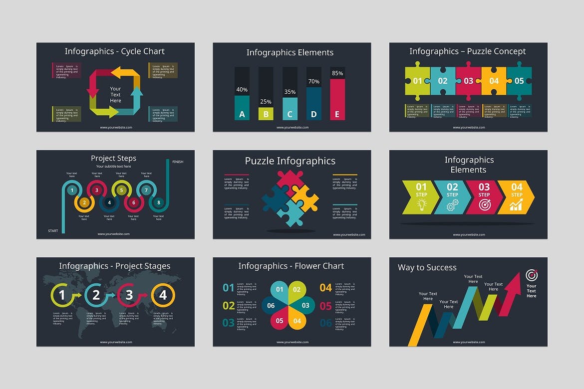 数字公司/企业PPT素材 Digital Company PowerPoint Template 幻灯图表 第8张