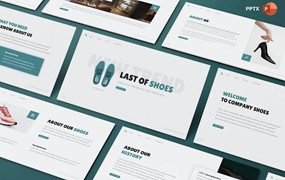 鞋店创意PowerPoint演示模板 Last Of Shoes – Creative Powerpoint Template
