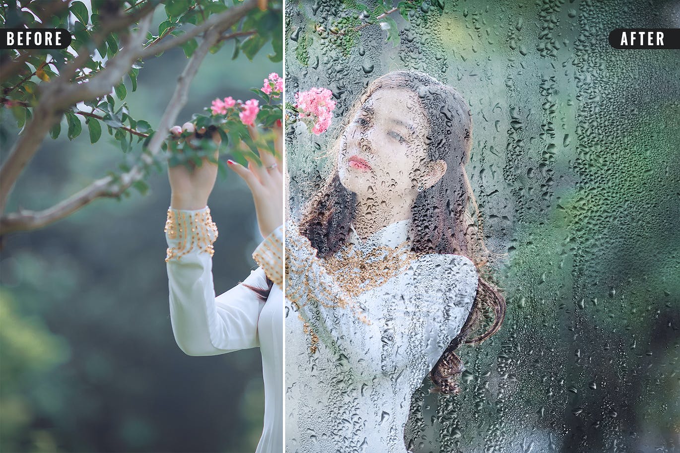 雨滴玻璃照片特效PS图层样式 Wet Glass Photo Effect 插件预设 第5张