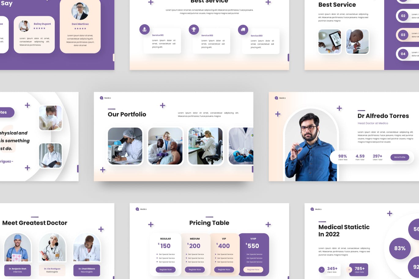 现代医疗保健PPT模板下载 Medico – Modern Healthcare Powerpoint Template 幻灯图表 第6张