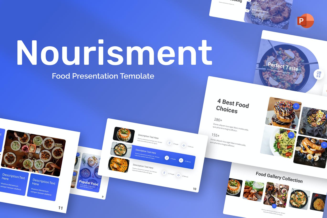 营养食品PPT素材 Nourisment Food PowerPoint Template 幻灯图表 第1张