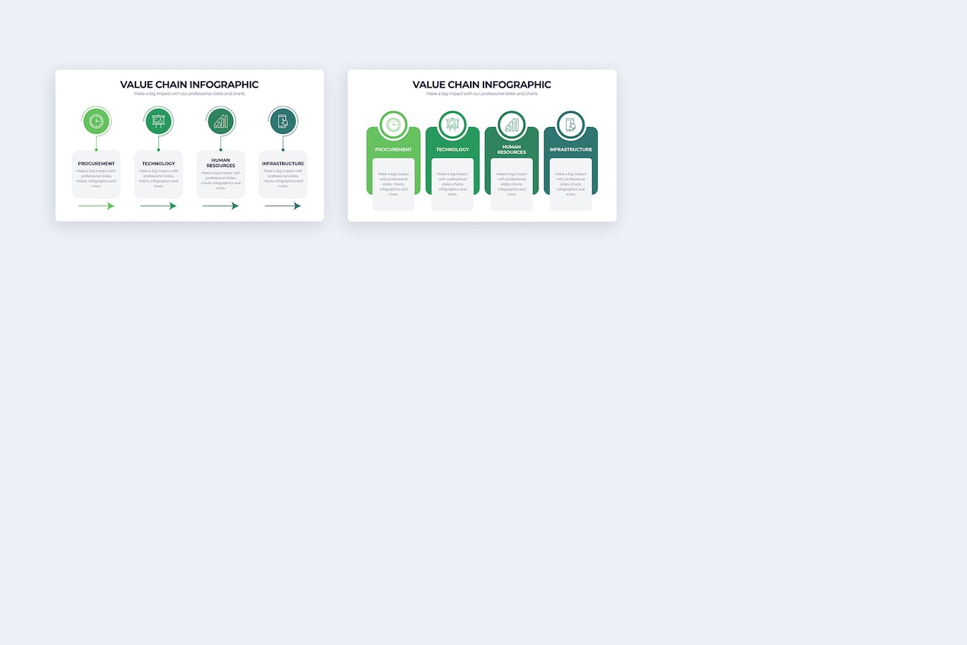 价值链条信息图表矢量模板 Business Value Chain Illustrator Infographics 幻灯图表 第4张