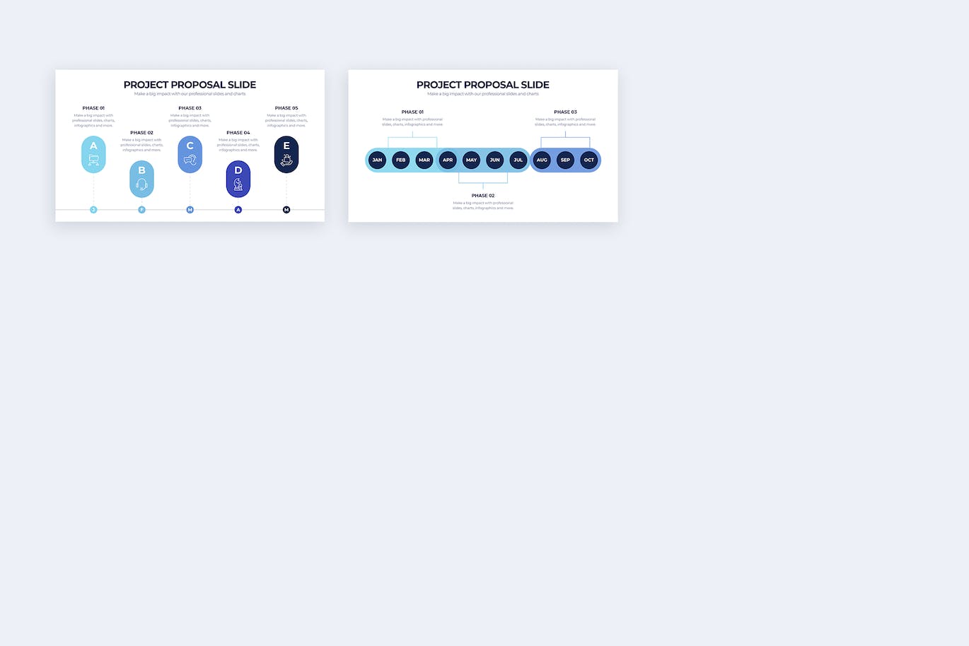 现代项目提案信息图表矢量模板 Business Project Proposal Illustrator Infographics 幻灯图表 第4张