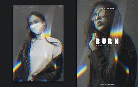 彩色复古照片效果PS图层样式 Burn Retro Photo Effect