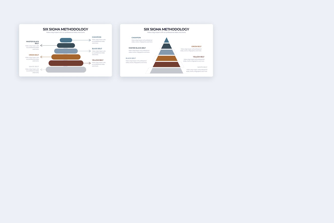 六西格玛方法信息图表矢量模板 Six Sigma Methodology Illustrator Infographics 幻灯图表 第4张