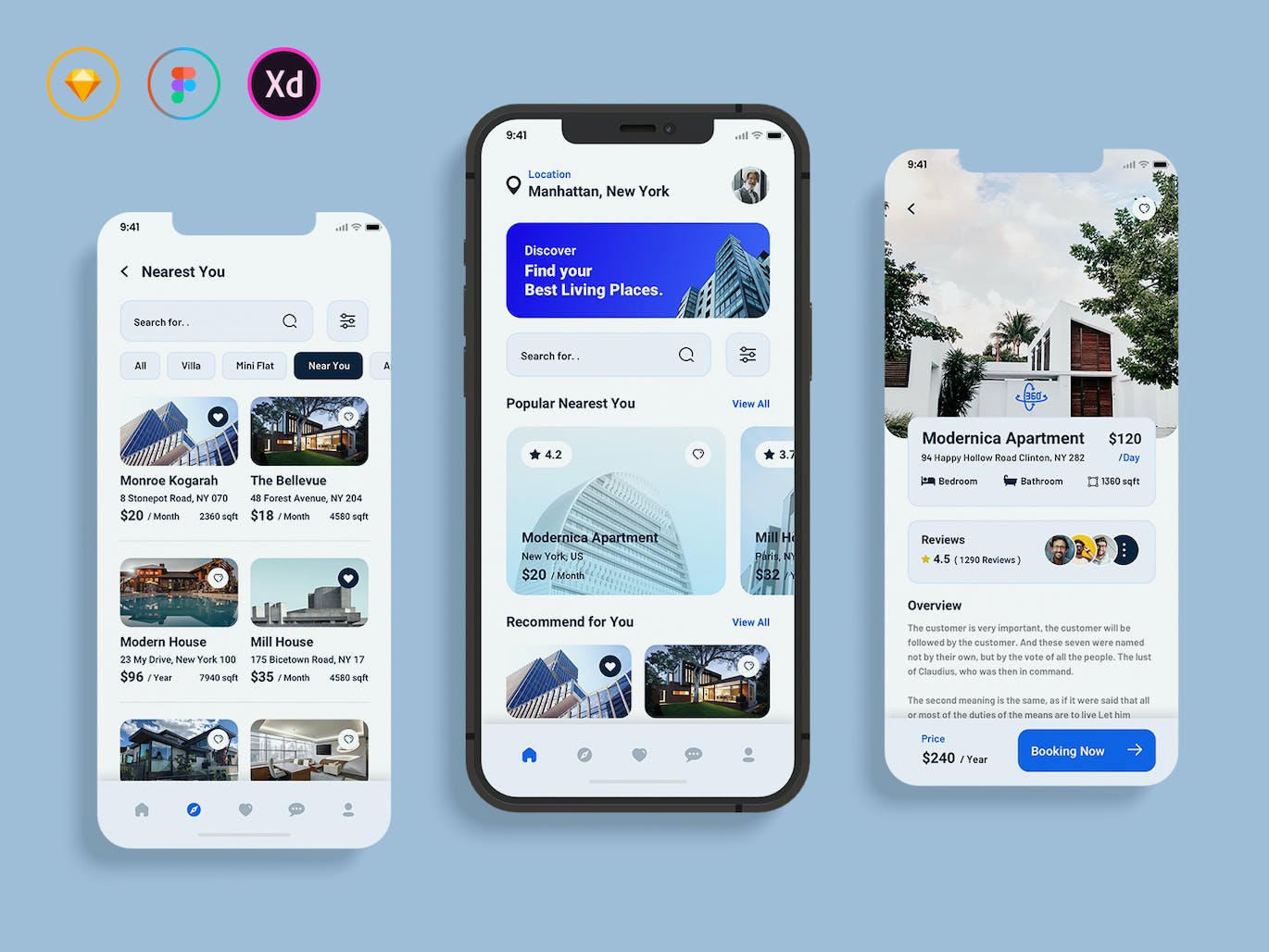 房地产服务应用App模板UI套件 Realther – Real Estate Mobile App UI Kit APP UI 第4张